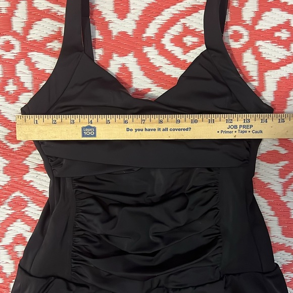 Black SOMA One Piece black Swim Suit Size 10 Bathing suit Beach Pool Vacation - Picture 12 of 14